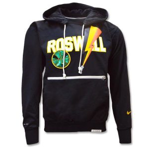 Bluza z kapturem Nike Roswell Rayguns Premium Dri-Fit Hoodie. Czarne bluzy Nike, bez wzorów, z kapturem. Za 299,00 zł.