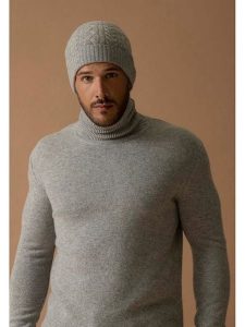 Perfect Cashmere Kaszmirowa czapka "Popi" w kolorze jasnoszarym rozmiar: onesize. Szare czapki Perfect Cashmere, bez wzorów, z kaszmiru. Za 143,99 zł.