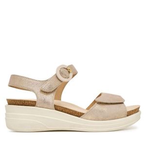 Sandały Ara. Brązowe sandały Ara, bez wzorów, bez obcasa, na koturnie, bez zapięcia. Za 489,99 zł.