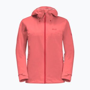 Kurtka hardshell damska Jack Wolfskin Highest Peak 2.5L. Brązowe kurtki Jack Wolfskin, l, bez wzorów, z hardshellu, bez kaptura. Za 269,99 zł.