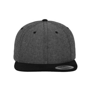 Czapka typu snapback Flexfit Chambray-Suede. Czarne czapki FLEXFIT, bez wzorów. Za 102,55 zł.