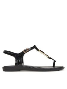 Melissa Sandały Solar M Chic Ad. 35907 Czarny. Czarne sandały Melissa, bez wzorów, z tworzywa sztucznego, bez obcasa, na płaskiej podeszwie, bez zapięcia. Za 179,99 zł.