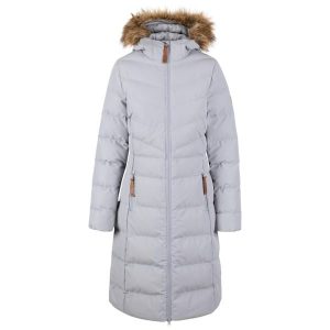 Trespass Audrey - Damska kurtka codzienna Platinum. Szare kurtki Trespass, z aplikacjami, z puchu, bez kaptura. Za 455,99 zł.