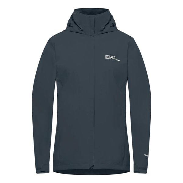 Kurtka przeciwdeszczowa damska Jack Wolfskin Trailtime 2L. Niebieskie kurtki Jack Wolfskin, na wiosnę, l, bez wzorów, bez kaptura. Za 459,99 zł.