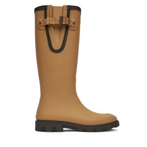 Kalosze Hunter. Brązowe kalosze Hunter, bez wzorów. Za 359,99 zł.