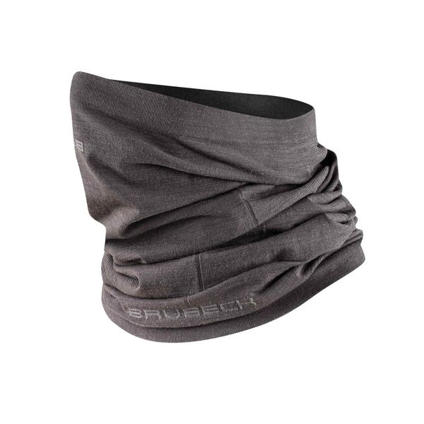 Komin trekkingowy z wełną merino unisex Brubeck. Szare szaliki Brubeck, bez wzorów, z elastanu. Za 72,99 zł.