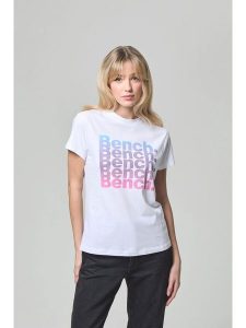 Bench Koszulka "Trixie" w kolorze białym rozmiar: 40. Białe bluzki Bench, bez wzorów, z bawełny, bez kołnierzyka, bez ramiączek. Za 79,03 zł.