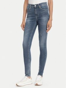Tommy Jeans Jeansy Nora DW0DW23086 Niebieski Skinny Fit. Niebieskie jeansy Tommy Jeans, bez wzorów, z bawełny. Za 449,99 zł.