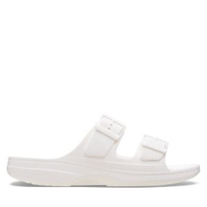 Klapki Crocs. Białe klapki Crocs, bez wzorów, bez obcasa. Za 169,99 zł.