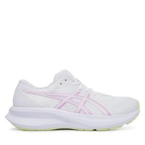 Buty do biegania Asics. Białe buty sportowe ASICS, bez wzorów, bez zapięcia, do biegania. Za 269,99 zł.