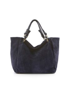 Lucca Baldi Skórzany shopper bag "Gimignano" w kolorze granatowym - 45 x 50 x 20 cm rozmiar: onesize. Niebieskie shopper bag Lucca Baldi, bez wzorów, z materiału, przez ramię, bez dodatków. Za 338,21 zł.