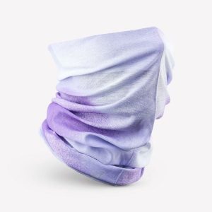 Komin turystyczny Quechua Hike 100. Fioletowe szaliki QUECHUA, bez wzorów, z materiału. Za 19,99 zł.