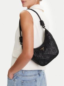 Guess Torebka 175731 Czarny. Czarne torebki klasyczne Guess, z aplikacjami, ze skóry, bez dodatków. Za 289,99 zł.