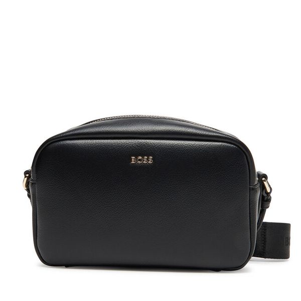 Torebka BOSS. Czarne listonoszki Boss, bez wzorów, bez dodatków. Za 279,99 zł.