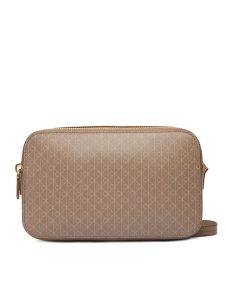Calvin Klein Torebka Emblem Aop Elongated Camera Bag LV04F3268G Beżowy. Brązowe torebki klasyczne Calvin Klein, bez wzorów, ze skóry, bez dodatków. Za 449,99 zł.