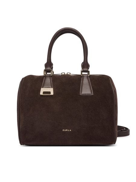 Furla Torebka Olivia M Boston Bag WB02148 BX4018 3244S Brązowy ciemny. Brązowe kuferki Furla, bez wzorów, bez dodatków. Za 1 709,00 zł.