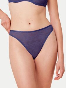 Triumph Stringi Bright Spotlight 10216476 Niebieski. Niebieskie stringi Triumph, bez wzorów, z syntetyku. Za 39,99 zł.