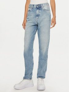 Calvin Klein Jeans Jeansy J20J224008 Niebieski Authentic Straight Fit. Niebieskie jeansy Calvin Klein Jeans, bez wzorów, z bawełny. Za 439,99 zł.