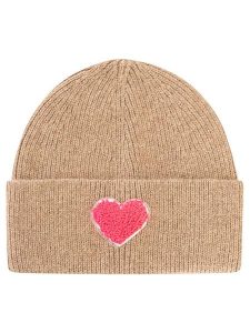 Zwillingsherz Czapka "Heart" w kolorze beżowym rozmiar: onesize. Brązowe czapki Zwillingsherz, bez wzorów, z materiału. Za 124,95 zł.