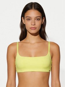 Tommy Hilfiger Biustonosz top UW0UW06223 Żółty jasny. Żółte biustonosze TOMMY HILFIGER, l, bez wzorów, z syntetyku, bez kołnierzyka, bez ramiączek. Za 159,99 zł.