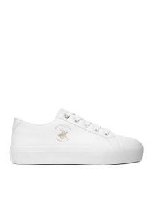 Beverly Hills Polo Club Tenisówki BHPC040W Biały. Białe trampki Beverly Hills Polo Club, bez wzorów, ze skóry, bez zapięcia. Za 179,99 zł.
