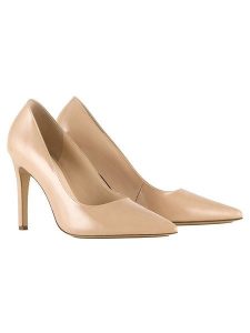 Högl Skórzane czółenka "Boulevard 90" w kolorze beżowym rozmiar: 37,5. Brązowe czółenka HÖGL, bez wzorów, bez obcasa, na szpilce, bez zapięcia. Za 387,95 zł.