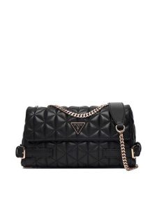 Guess Torebka Paisleigh HWQG98 83210 Czarny. Czarne torebki klasyczne Guess, z aplikacjami, ze skóry, bez dodatków. Za 589,99 zł.