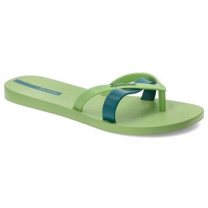 Zielone Japonki Ipanema Modne Klapki Damskie. Zielone klapki Ipanema, bez wzorów, z materiału, bez obcasa. Za 79,99 zł.