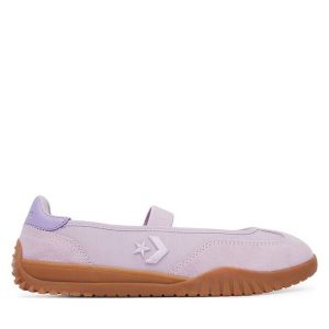 Baleriny Converse. Fioletowe balerinki Converse, bez wzorów, bez obcasa, bez zapięcia. Za 349,99 zł.