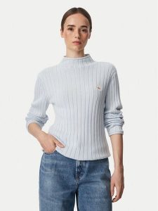 Calvin Klein Jeans Sweter LV047H304G Niebieski jasny Regular Fit. Niebieskie swetry klasyczne Calvin Klein Jeans, s, z bawełny, bez kołnierzyka. Za 409,99 zł.