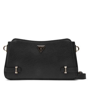 Torebka Guess. Czarne listonoszki Guess, z aplikacjami, bez dodatków. Za 349,99 zł.