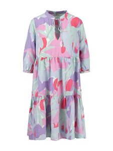 FYNCH-HATTON Lniana sukienka ze wzorem rozmiar: 40. Sukienki FYNCH-HATTON, na co dzień, bez wzorów, ze lnu, bez kołnierzyka, bez ramiączek, midi, proste. Za 152,99 zł.