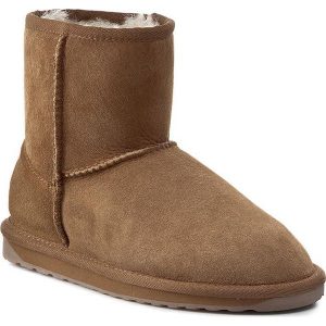 Buty EMU AUSTRALIA - Stinger Mini W10003 Chestnut 2015. Brązowe kozaki marki EMU Australia, ze skóry. W wyprzedaży za 349,00 zł.