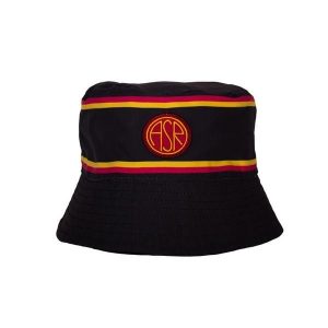 Kapelusz wędkarza dla dorosłych - AS Roma - Czarny. Czarne kapelusze COPA FOOTBALL, bez wzorów, retro. Za 127,21 zł.