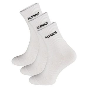 Skarpety Unisex Dla Dorosłych Alpamayo (zestaw 3 Sztuk). Białe skarpetki ALPINUS, bez wzorów. Za 83,99 zł.