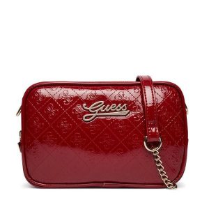 Torebka Guess. Czerwone listonoszki Guess, z aplikacjami, bez dodatków. Za 234,99 zł.