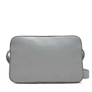 Torebka Calvin Klein. Szare listonoszki Calvin Klein, bez wzorów, bez dodatków. Za 259,99 zł.