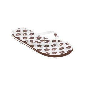 Japonki damskie ROXY Portofino III. Brązowe klapki Roxy, bez wzorów, z gumy, bez obcasa. Za 129,99 zł.