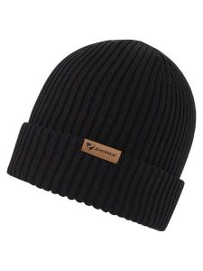 Ziener Czapka beanie "Indri" w kolorze czarnym rozmiar: onesize. Czarne czapki Ziener, z aplikacjami, z materiału. Za 79,03 zł.