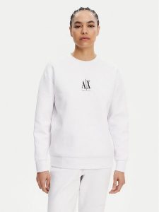 Armani Exchange Bluza XW000821 AF10818 U0002 Biały Regular Fit. Białe bluzy Armani Exchange, xs, bez wzorów, z bawełny, bez kaptura. Za 329,99 zł.