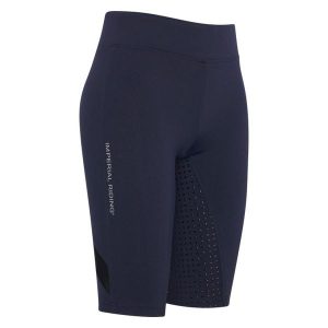Damskie legginsy jeździeckie Imperial Riding Swim and Ride. Niebieskie legginsy IMPERIAL RIDING, bez wzorów, z jersey, z podwyższonym stanem, krótkie. Za 275,10 zł.