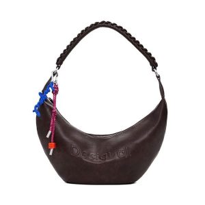 Torebka Desigual. Brązowe torebki klasyczne Desigual, bez wzorów, bez dodatków. Za 219,99 zł.