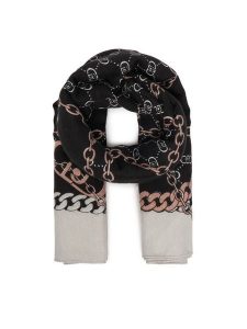 Liu Jo Chusta Ecs Foulard Logo Me 2F5073 T0300 Czarny. Czarne rękawiczki Liu Jo, bez wzorów, z materiału. Za 219,99 zł.