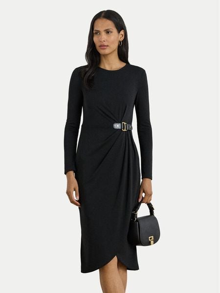 LAUREN RALPH LAUREN Sukienka codzienna 200980222001 Czarny Slim Fit. Czarne sukienki Lauren Ralph Lauren, na co dzień, bez wzorów, z syntetyku, bez kołnierzyka, bez ramiączek, proste. Za 699,99 zł.