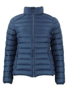 Peak Mountain Kurtka pikowana "Ami" w kolorze granatowym rozmiar: L. Niebieskie kurtki Peak Mountain, l, bez wzorów, bez kaptura. Za 217,99 zł.