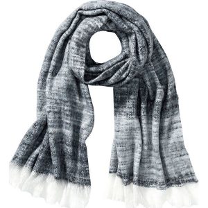 Szal XXL bonprix biel wełny - antracytowy. Szaliki marki bonprix. Za 24,99 zł.