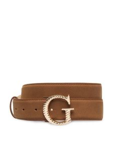Guess Pasek BW9368 P6335 Brązowy. Brązowe paski Guess, z aplikacjami, ze skóry. Za 234,99 zł.