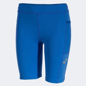 Legginsy Joma Elite X niebieskie do biegania. Niebieskie legginsy JOMA, bez wzorów, z materiału, z podwyższonym stanem. Za 133,00 zł.