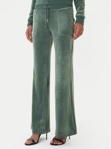 Juicy Couture Spodnie dresowe Layla JCSEBJ001 Zielony Flared Leg. Zielone spodnie dresowe Juicy Couture, s, bez wzorów, z dresówki. Za 349,99 zł.