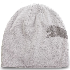 Czapka PUMA - Big Cat Beanie 052925 63 Light Gray Heather/Big Cat. Szare czapki marki Puma, z bawełny. Za 65,00 zł.